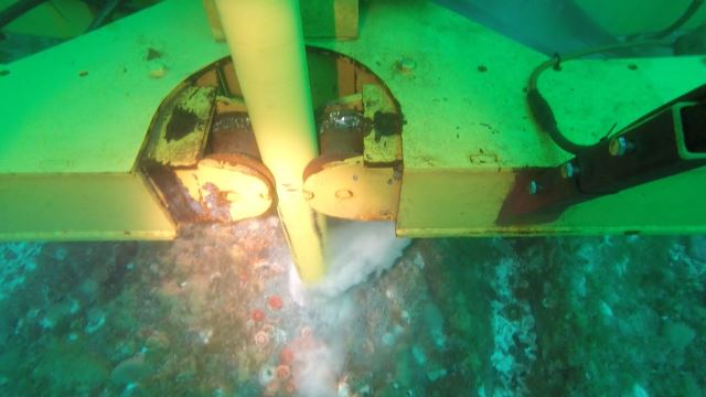 SME AROV subsea during rock anchor install at EMEC (Credit SME)