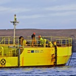 Crew onboard the ATIR tidal device (Credit Colin Keldie)