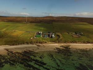 EMEC Caldale substation and hydrogen plant (Credit Orkney Sky Cam, courtesy of EMEC)