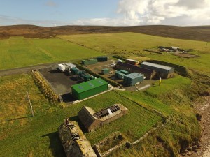 EMEC onshore substation and hydrogen plant, Caldale, Eday (Credit, Orkney Sky Cam, courtesy of EMEC)