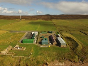 EMEC hydrogen production plant, Caldale, Eday (Credit, Orkney Sky Cam, courtesy of EMEC)