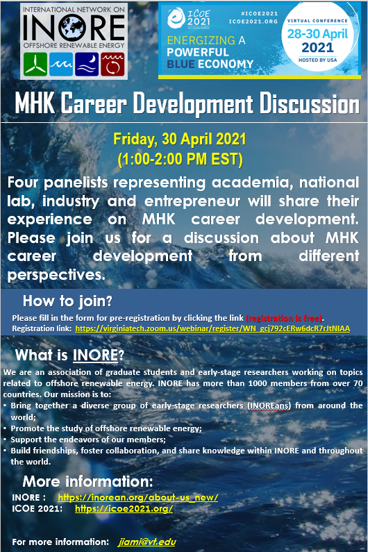 INORE: MHK Career Development Discussion