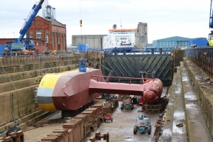 ATIR platform during maintenance at Dales Marine in Leith (Credit Magallanes Renovables)