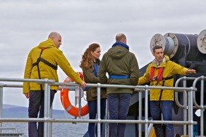 Duke and Duchess on board the Orkney O2 tidal turbine (Credit Colin Keldie)