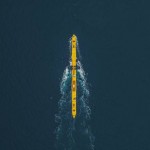 The Orbital O2 device generating at EMEC's Fall of Warness test site (Credit Orbital Marine Power)