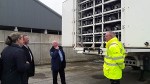 Anne-Marie Trevelyan MP and David Duguid MP viewing EMEC hydrogen storage trailers (Credit EMEC)