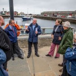 Neil Kermode discusses ocean energy with Anne-Marie Trevelyan MP and David Duguid MP (Credit Colin Keldie)