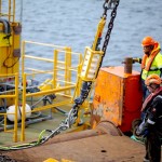 TFI mooring demo on EMEC test support buoy (Credit Colin Keldie)