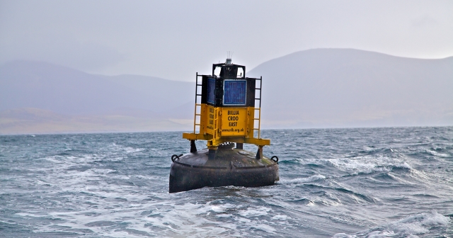 Cardinal marker at EMEC Billia Croo wave energy test site (Credit Colin Keldie)