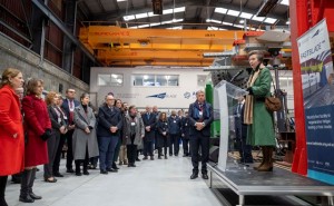 Princess Royal at the University of Edinburgh’s FastBlade facility (credit Neil Hanna)