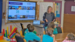 Eileen at Eday Primary School
